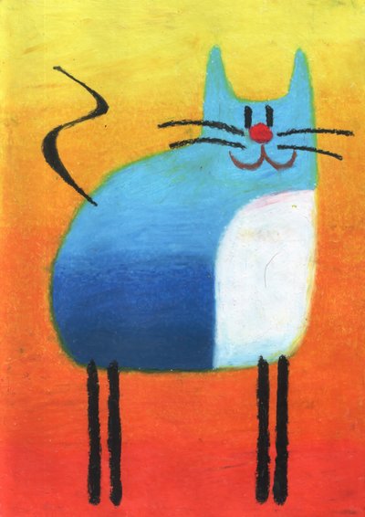 Happy Blue Cat by Kulik
