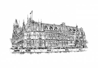 Historic City Landmark Sketch by Kulik