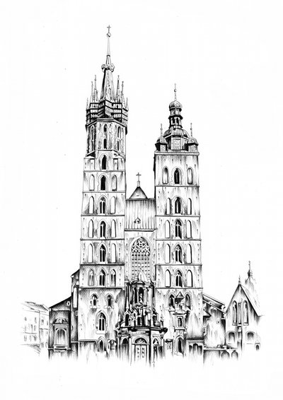 Historic Krakow Cathedral by Kulik