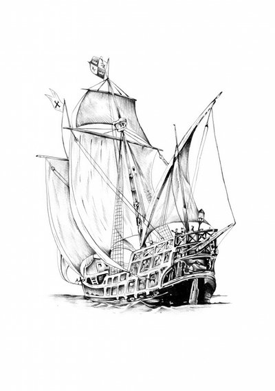 Historic Sailing Galleon by Kulik