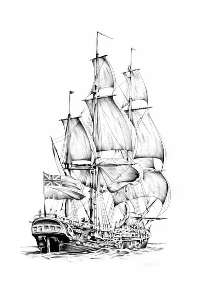 Historic Tall Ship by Kulik