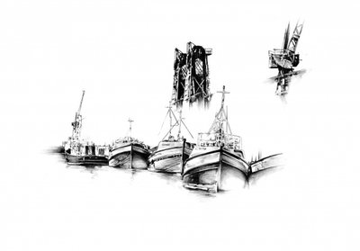 Industrial Port Boats by Kulik