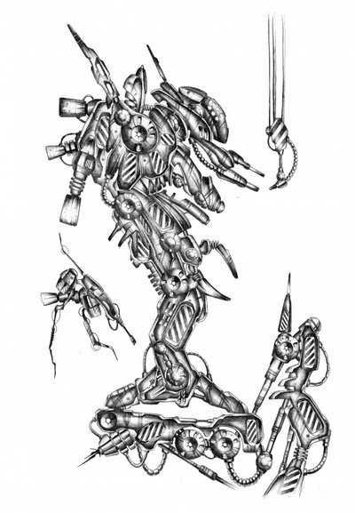 Intricate Sci-Fi Robot by Kulik
