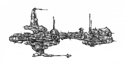 Intricate Sci-Fi Spaceship by Kulik