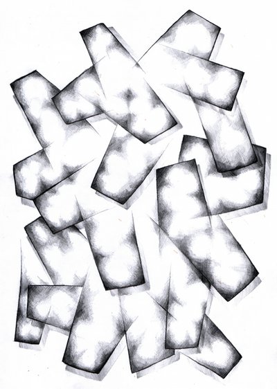 Overlapping Abstract Forms by Kulik
