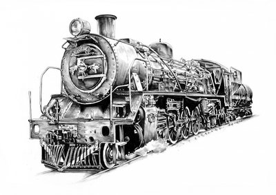 Powerful Steam Locomotive by Kulik
