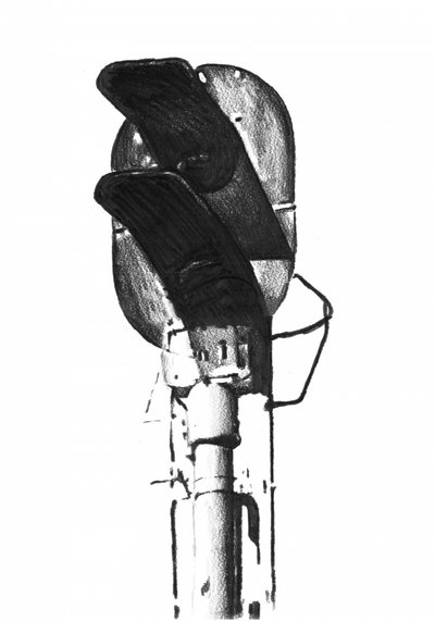 Railway Signal Drawing by Kulik