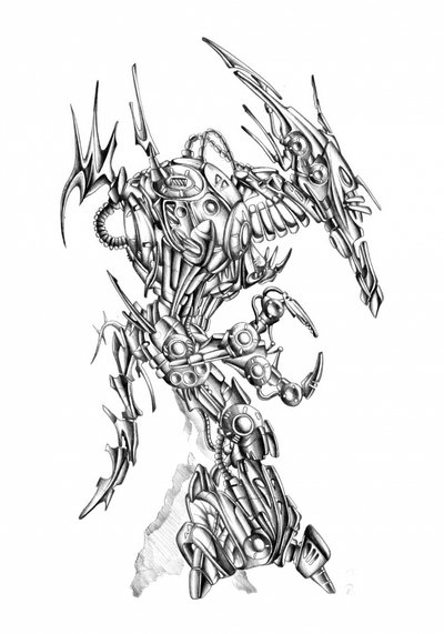 Sci-Fi Cyborg Warrior by Kulik