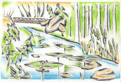 Stylized River Landscape by Kulik