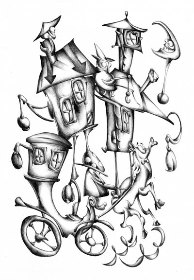 Surreal Fable Art Drawing Sketch 18 by Kulik