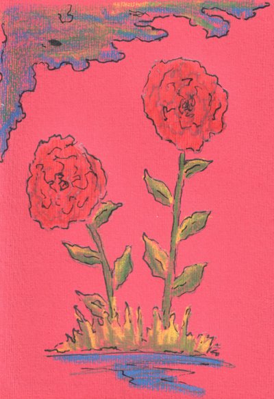 Two Blooming Roses by Kulik