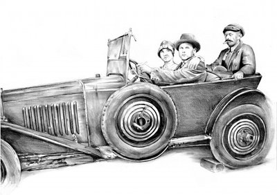 Vintage Car Road Trip by Kulik