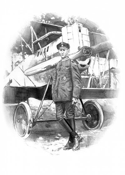 Vintage Pilot Biplane by Kulik