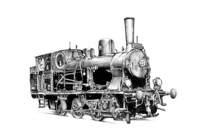 Vintage Steam Locomotive by Kulik