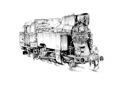 Vintage Steam Locomotive by Kulik