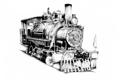 Vintage Steam Locomotive by Kulik