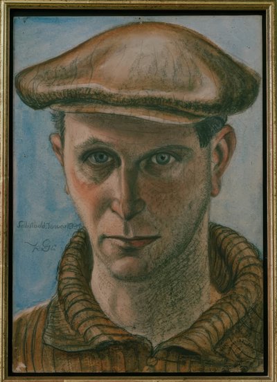 Self-Portrait with Cap by Kurt Günther