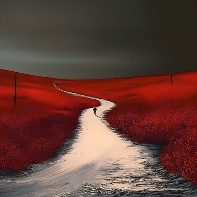 A Long Red Road. Walking. Like the Hero Who Never Ran. 1 by Kurt Heppke