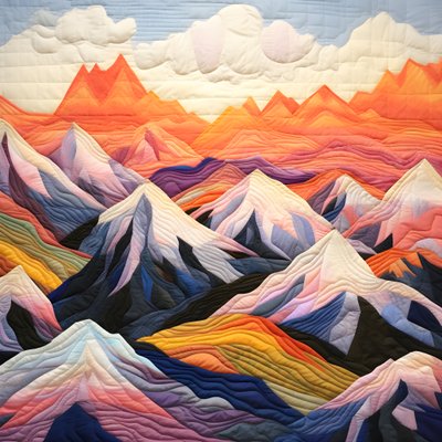 Quilted Mountain Range 1 by Kurt Heppke