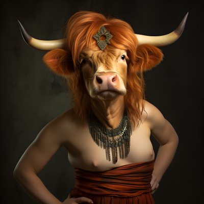 Highland Cow as Marilyn Monroe 1 by Kurt Heppke