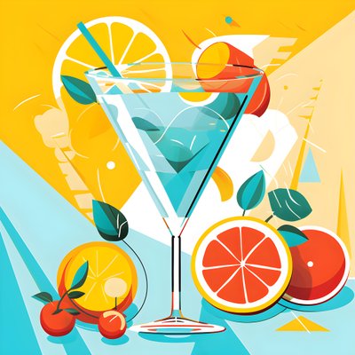Poster of Lemons, Cocktails with Lemons, Mint 1 by Kurt Heppke
