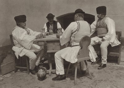 Poiana-Sibiului, Enjoying a Glass of Wine by Kurt Hielscher