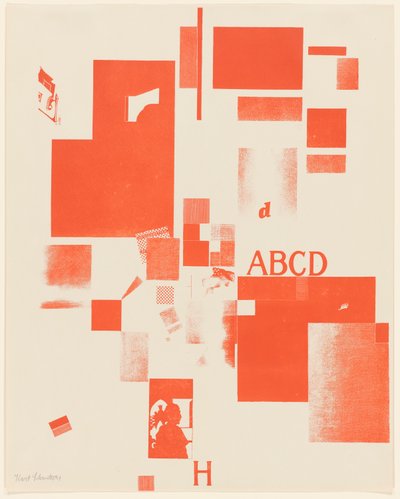 Untitled, no. 4 of 6 from the portfolio Merz 3. Kurt Schwitters 6 Lithos. Merz Portfolio. First Portfolio of the Merz Publisher by Kurt Schwitters