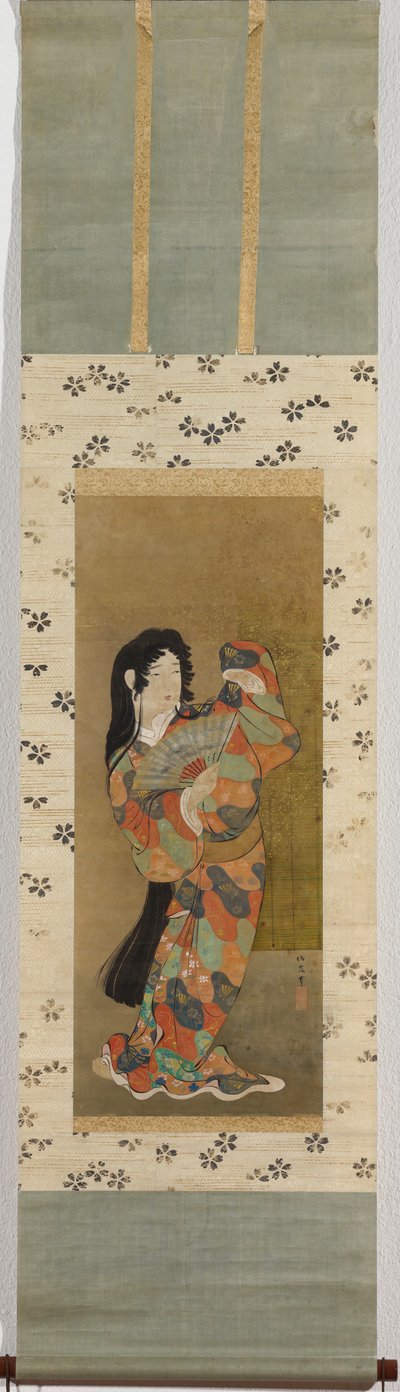 Young Dancer with Fan by Kuwagata Keisai