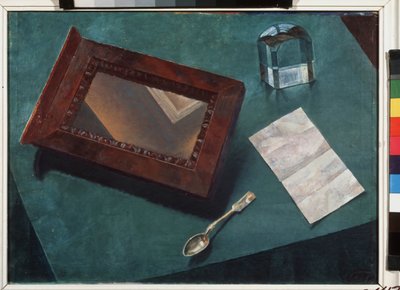 Still Life with a Mirror by Kuzma Sergeevich Petrov Vodkin