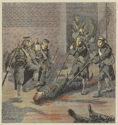 Russian wounded massacred by Japanese soldiers by L. Malespine