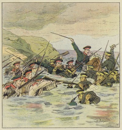 Combat in the bay of Kinchow by L. Malespine
