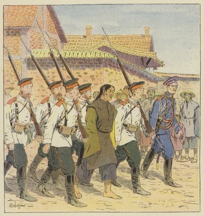 Conduct of a Chinese spy to the Russian headquarters by L. Malespine