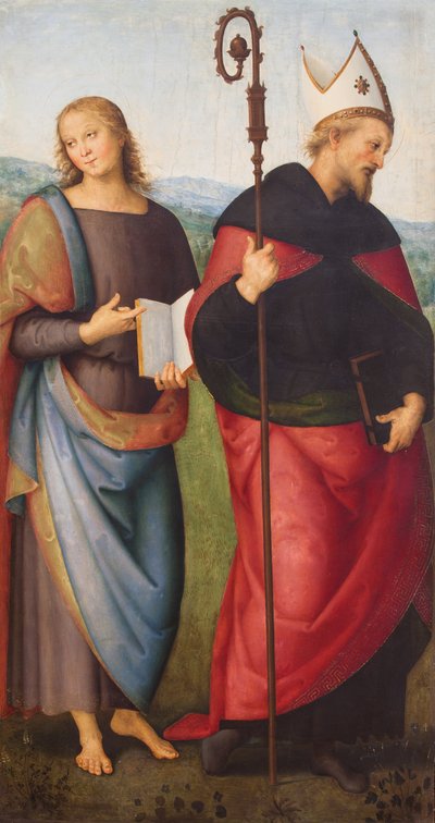 Saint John the Evangelist and Saint Augustine, 1502 by L. & Perugino P. (c.1450-1523) Signorelli