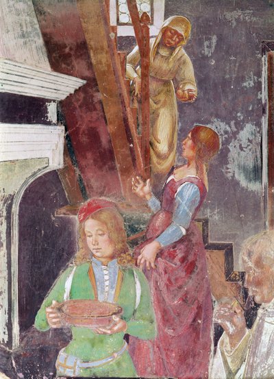 Young Servant Holding a Plate (detail) by L. and Sodoma, G. Signorelli