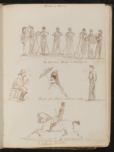 Study of a Seated Man with Tankard and Pipe by Lady Butler