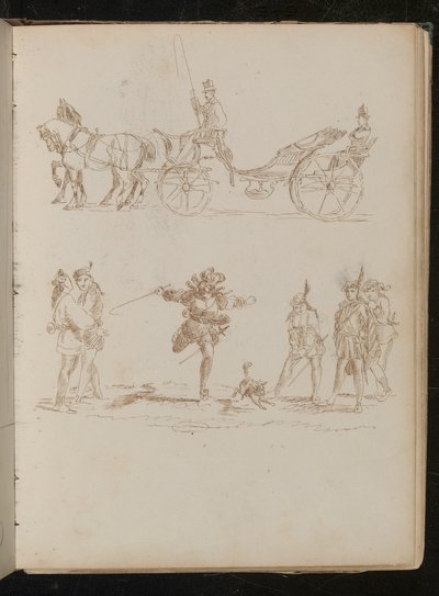 Officer in Full Dress with Top Hat and Epaulettes by Lady Butler
