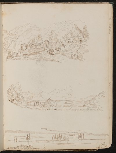Three Studies of Countryside Scenes by Lady Butler