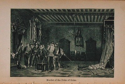 Murder of the Duke of Guise (1549-88) illustration from Little Arthur
