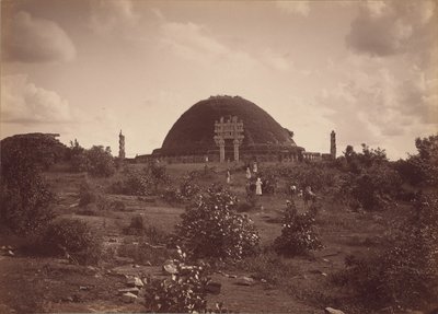 General View of Sanchi Stupa from North by Lala Deen Dayal
