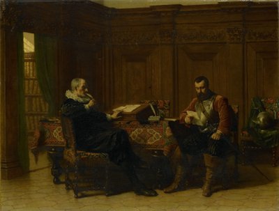 Two Men in a Seventeenth-century Interior by Lambertus Lingeman