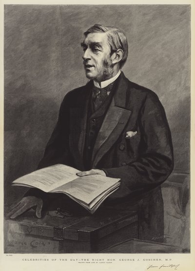 Celebrities of the Day, the Right Honourable George J Goschen, MP by Lance Calkin