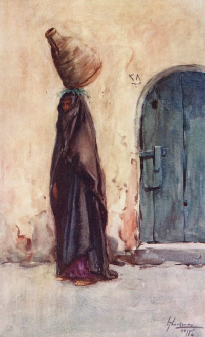 People of Egypt: Native Woman Carrying Water-Jar, Fellaha Hamla el Belassi by Lance Thackeray