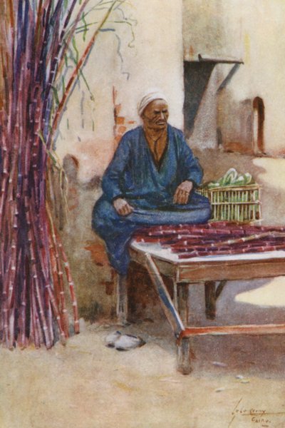 People of Egypt: Sugar-Cane Seller, Baia Kasseb by Lance Thackeray
