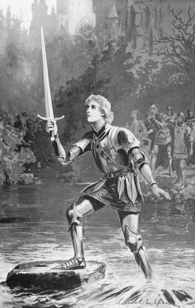 Galahad lifted the sword quite easily by Lancelot Speed