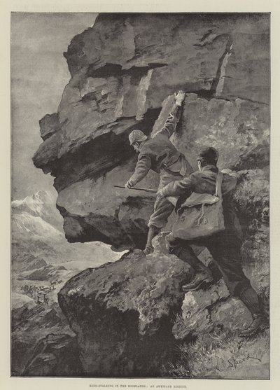 Hind-Stalking in the Highlands, an Awkward Moment by Lancelot Speed