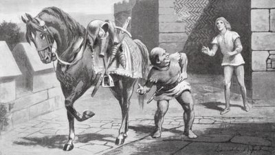 His mother sent Gareth a beautiful horse and a suit of fine armour by Lancelot Speed