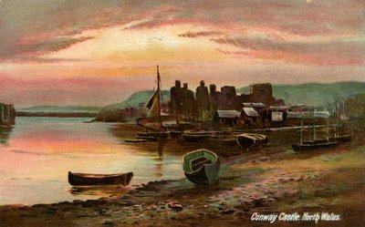 Conway Castle, Caernarvonshire, North Wales by Langsdorff and Co