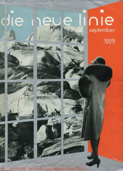 Cover of the magazine die neue linie, September 1929 by Laszlo Moholy Nagy