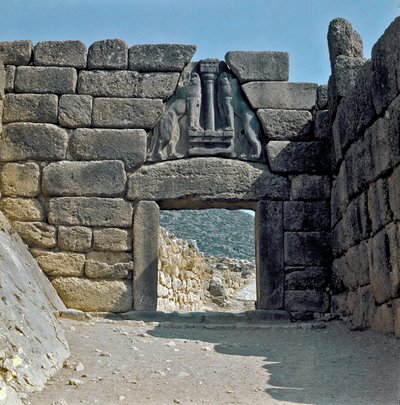 The Gate of the Lions, Mycenae (1500-1100 BC) by Late Helladic Period Mycenaean