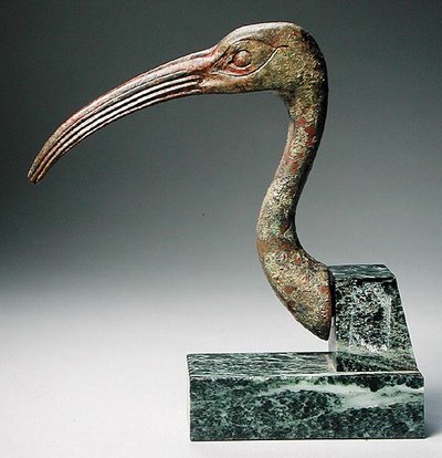 Head of an ibis by Late Period Egyptian